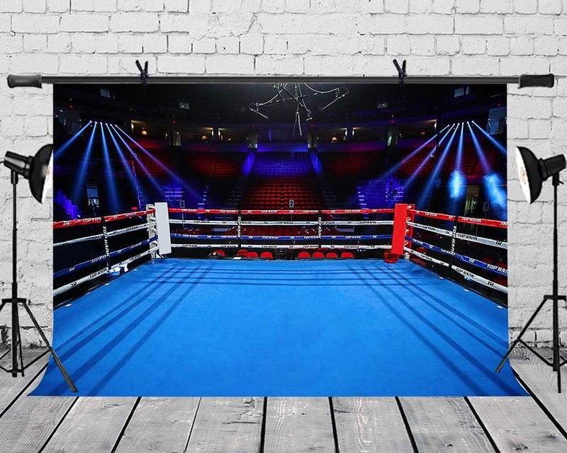 LYLYCTY 7x5ft Photography Backdrops for Boys Birthday Party Boxing Ring Backgrounds Dorm Decorations Backdrop for Men Portrait Backdrops Photo Booth Props - Image 4